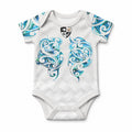 Queensland Maori Kiwi Personalised Baby Onesie Ma Kakariki Papua Shell Maori Tribal Tattoo