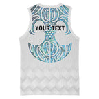 Queensland Maori Kiwi Personalised Basketball Jersey Ma Kakariki Papua Shell Maori Tribal Tattoo - Aussie Hoodie