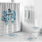Queensland Maori Kiwi Personalised Bathroom Set Ma Kakariki Papua Shell Maori Tribal Tattoo - Aussie Hoodie