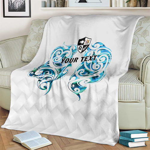 Queensland Maori Kiwi Personalised Blanket Ma Kakariki Papua Shell Maori Tribal Tattoo