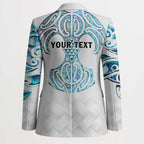 Queensland Maori Kiwi Personalised Blazer Ma Kakariki Papua Shell Maori Tribal Tattoo - Aussie Hoodie