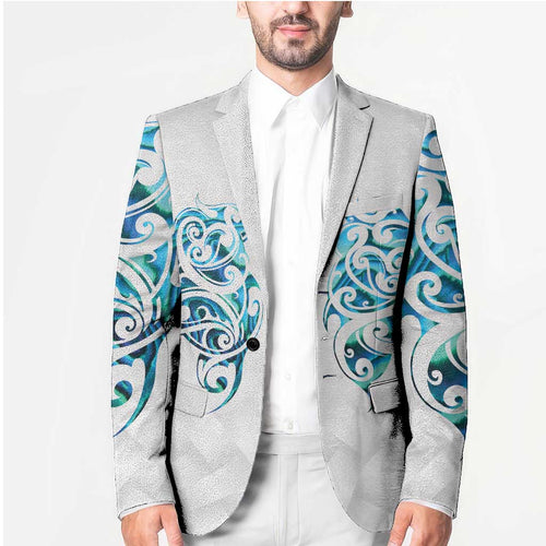 Queensland Maori Kiwi Personalised Blazer Ma Kakariki Papua Shell Maori Tribal Tattoo - Aussie Hoodie