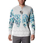Queensland Maori Kiwi Personalised Button Sweatshirt Ma Kakariki Papua Shell Maori Tribal Tattoo