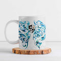 Queensland Maori Kiwi Personalised Ceramic Mug Ma Kakariki Papua Shell Maori Tribal Tattoo - Aussie Hoodie