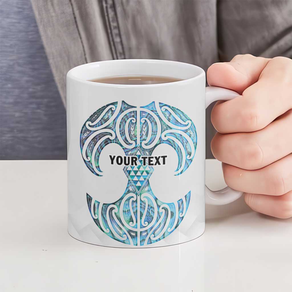 Queensland Maori Kiwi Personalised Ceramic Mug Ma Kakariki Papua Shell Maori Tribal Tattoo - Aussie Hoodie