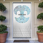 Queensland Maori Kiwi Personalised Door Cover Ma Kakariki Papua Shell Maori Tribal Tattoo - Aussie Hoodie