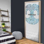 Queensland Maori Kiwi Personalised Door Cover Ma Kakariki Papua Shell Maori Tribal Tattoo - Aussie Hoodie