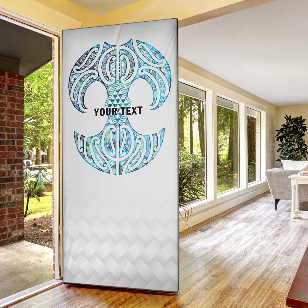 Queensland Maori Kiwi Personalised Door Cover Ma Kakariki Papua Shell Maori Tribal Tattoo - Aussie Hoodie