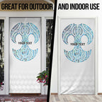 Queensland Maori Kiwi Personalised Door Cover Ma Kakariki Papua Shell Maori Tribal Tattoo - Aussie Hoodie