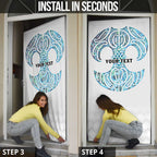 Queensland Maori Kiwi Personalised Door Cover Ma Kakariki Papua Shell Maori Tribal Tattoo - Aussie Hoodie