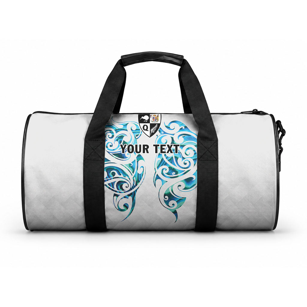 Queensland Maori Kiwi Personalised Duffle Bag Ma Kakariki Papua Shell Maori Tribal Tattoo