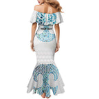 Queensland Maori Kiwi Personalised Family Matching Mermaid Dress and Hawaiian Shirt Ma Kakariki Papua Shell Maori Tribal Tattoo