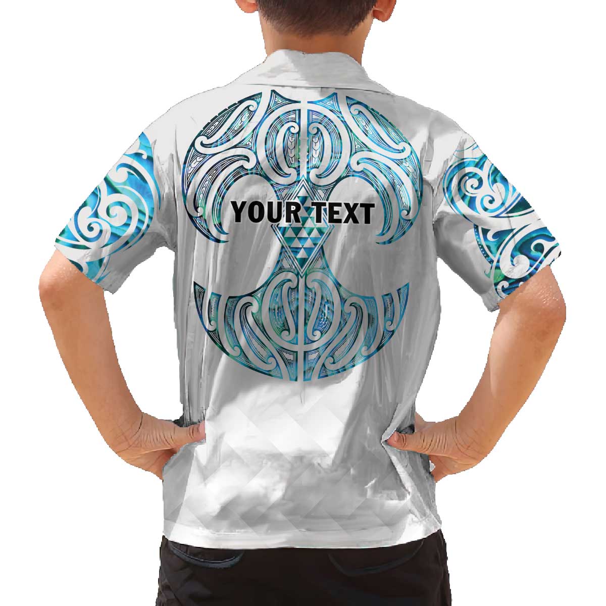 Queensland Maori Kiwi Personalised Family Matching Off The Shoulder Long Sleeve Dress and Hawaiian Shirt Ma Kakariki Papua Shell Maori Tribal Tattoo