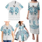 Queensland Maori Kiwi Personalised Family Matching Puletasi and Hawaiian Shirt Ma Kakariki Papua Shell Maori Tribal Tattoo