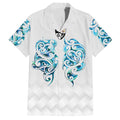 Queensland Maori Kiwi Personalised Family Matching Puletasi and Hawaiian Shirt Ma Kakariki Papua Shell Maori Tribal Tattoo
