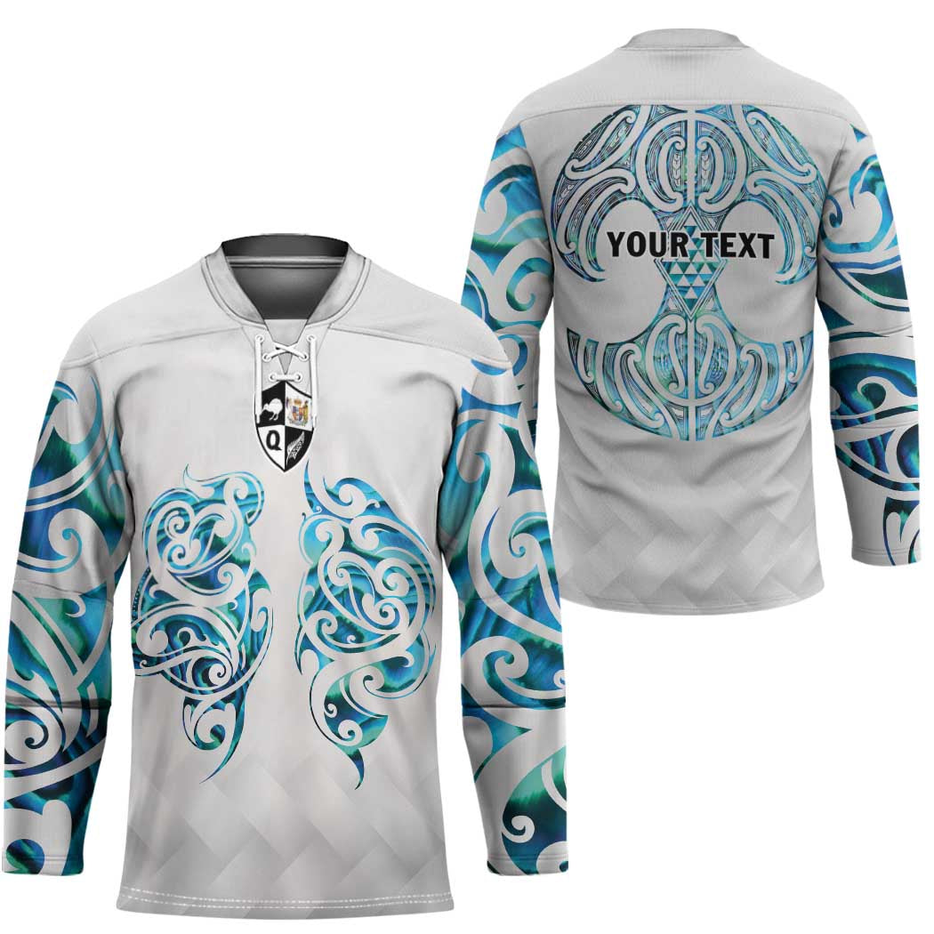 Queensland Maori Kiwi Personalised Hockey Jersey Ma Kakariki Papua Shell Maori Tribal Tattoo - Aussie Hoodie