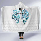 Queensland Maori Kiwi Personalised Hooded Blanket Ma Kakariki Papua Shell Maori Tribal Tattoo
