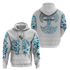 Queensland Maori Kiwi Personalised Hoodie Ma Kakariki Papua Shell Maori Tribal Tattoo