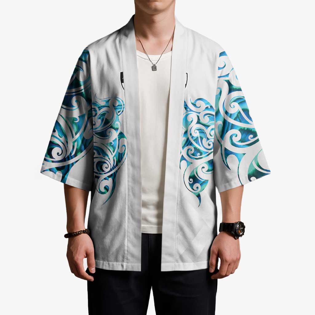 Queensland Maori Kiwi Personalised Kimono Ma Kakariki Papua Shell Maori Tribal Tattoo - Aussie Hoodie