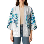 Queensland Maori Kiwi Personalised Kimono Ma Kakariki Papua Shell Maori Tribal Tattoo - Aussie Hoodie
