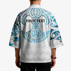 Queensland Maori Kiwi Personalised Kimono Ma Kakariki Papua Shell Maori Tribal Tattoo - Aussie Hoodie