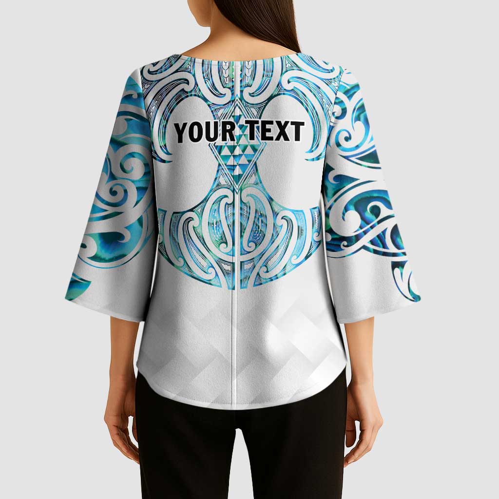 Queensland Maori Kiwi Personalised Kimono Sleeve Blouse Ma Kakariki Papua Shell Maori Tribal Tattoo - Aussie Hoodie