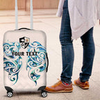 Queensland Maori Kiwi Personalised Luggage Cover Ma Kakariki Papua Shell Maori Tribal Tattoo
