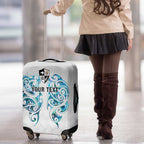 Queensland Maori Kiwi Personalised Luggage Cover Ma Kakariki Papua Shell Maori Tribal Tattoo