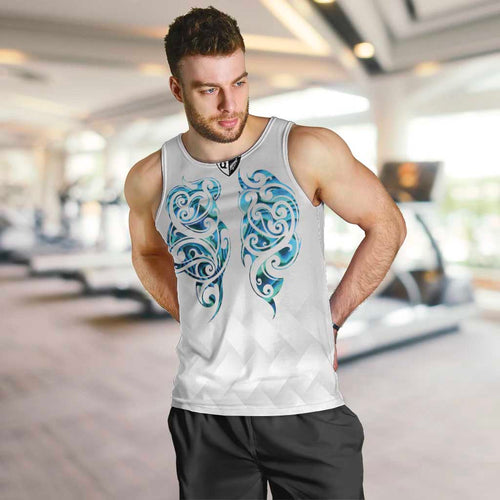 Queensland Maori Kiwi Personalised Men Tank Top Ma Kakariki Papua Shell Maori Tribal Tattoo