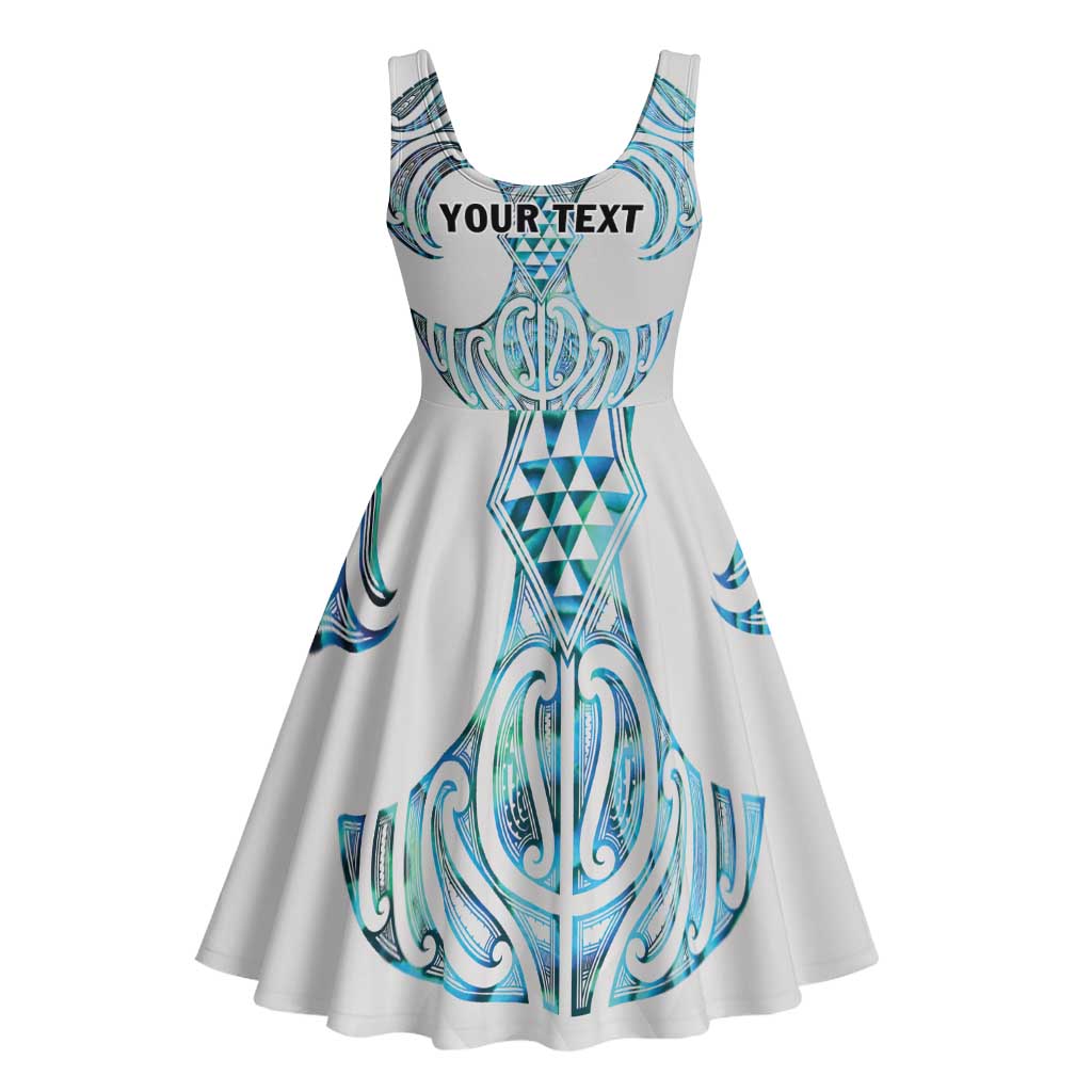 Queensland Maori Kiwi Personalised Midi Dress Ma Kakariki Papua Shell Maori Tribal Tattoo - Aussie Hoodie