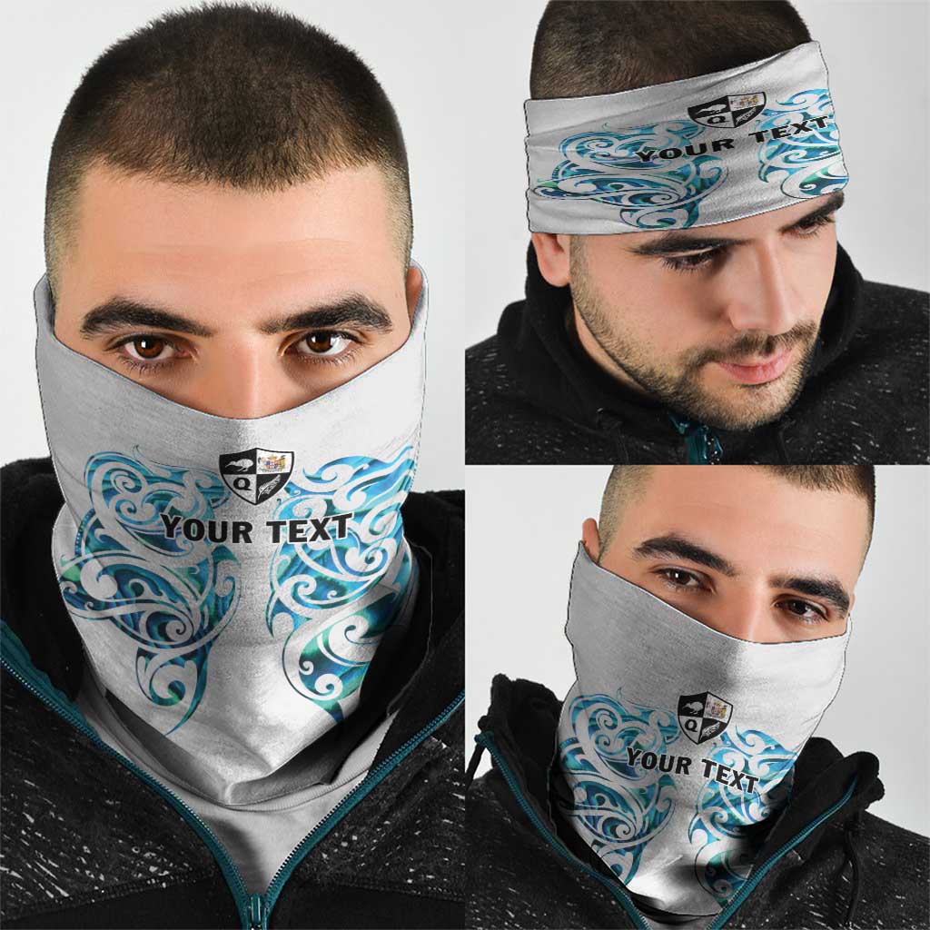 Queensland Maori Kiwi Personalised Neck Gaiter Ma Kakariki Papua Shell Maori Tribal Tattoo - Aussie Hoodie