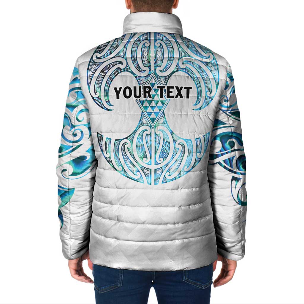 Queensland Maori Kiwi Personalised Padded Jacket Ma Kakariki Papua Shell Maori Tribal Tattoo - Aussie Hoodie
