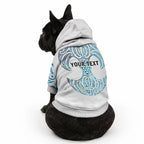 Queensland Maori Kiwi Personalised Pet Hoodie Ma Kakariki Papua Shell Maori Tribal Tattoo