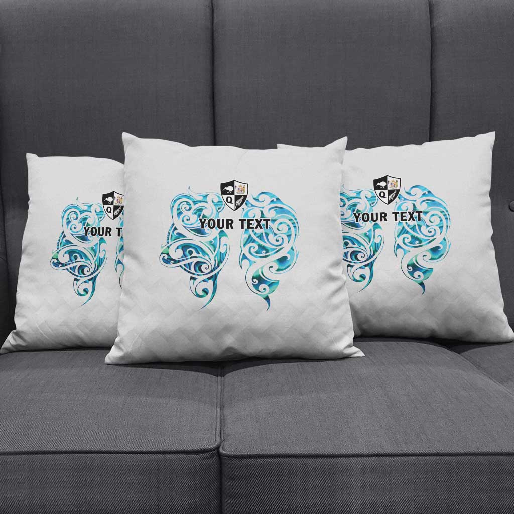 Queensland Maori Kiwi Personalised Pillow Cover Ma Kakariki Papua Shell Maori Tribal Tattoo - Aussie Hoodie