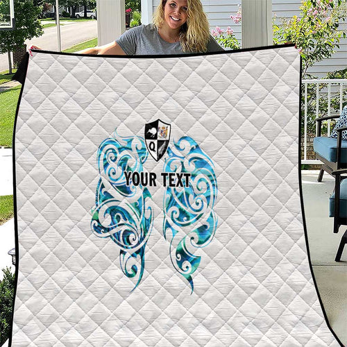 Queensland Maori Kiwi Personalised Quilt Ma Kakariki Papua Shell Maori Tribal Tattoo