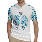 Queensland Maori Kiwi Personalised Rugby Jersey Ma Kakariki Papua Shell Maori Tribal Tattoo