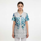 Queensland Maori Kiwi Personalised Scrub Top Ma Kakariki Papua Shell Maori Tribal Tattoo - Aussie Hoodie