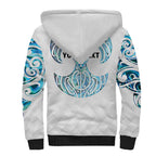 Queensland Maori Kiwi Personalised Sherpa Hoodie Ma Kakariki Papua Shell Maori Tribal Tattoo