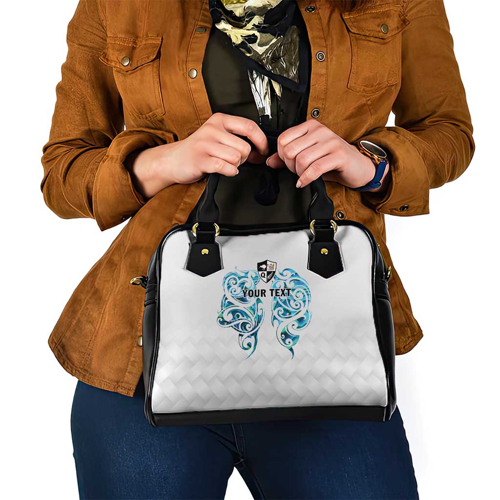 Queensland Maori Kiwi Personalised Shoulder Handbag Ma Kakariki Papua Shell Maori Tribal Tattoo