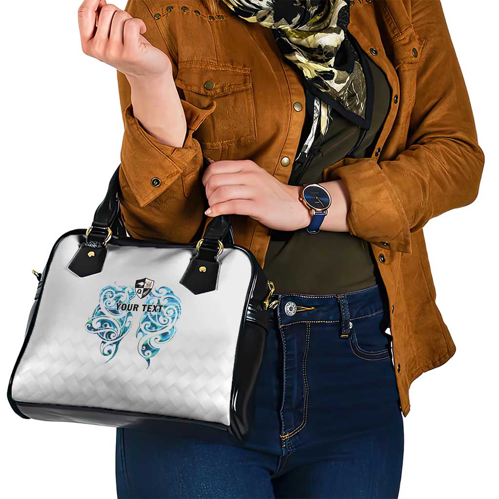 Queensland Maori Kiwi Personalised Shoulder Handbag Ma Kakariki Papua Shell Maori Tribal Tattoo