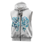 Queensland Maori Kiwi Personalised Sleeveless Zip Hoodie Ma Kakariki Papua Shell Maori Tribal Tattoo LT9
