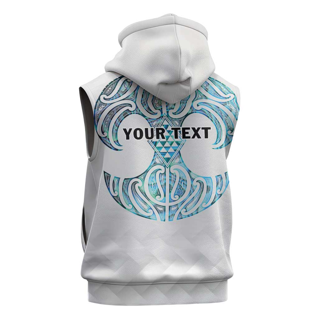 Queensland Maori Kiwi Personalised Sleeveless Zip Hoodie Ma Kakariki Papua Shell Maori Tribal Tattoo LT9