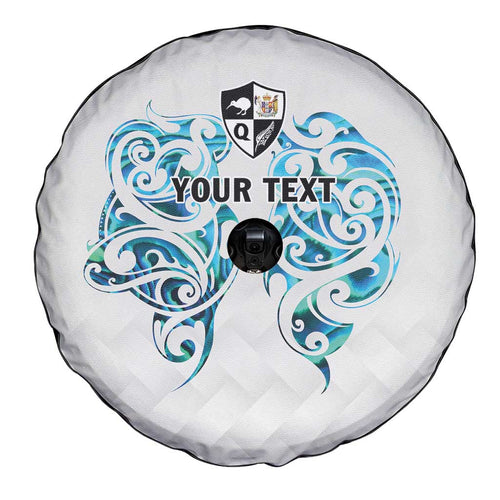 Queensland Maori Kiwi Personalised Spare Tire Cover Ma Kakariki Papua Shell Maori Tribal Tattoo