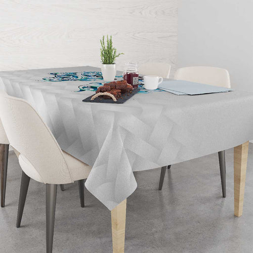 Queensland Maori Kiwi Personalised Tablecloth Ma Kakariki Papua Shell Maori Tribal Tattoo