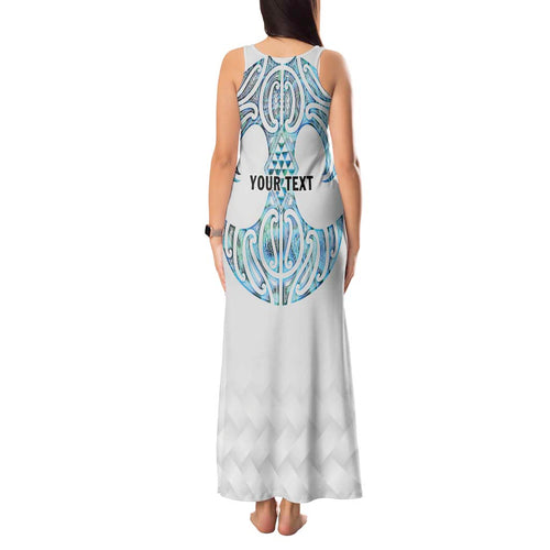 Queensland Maori Kiwi Personalised Tank Maxi Dress Ma Kakariki Papua Shell Maori Tribal Tattoo