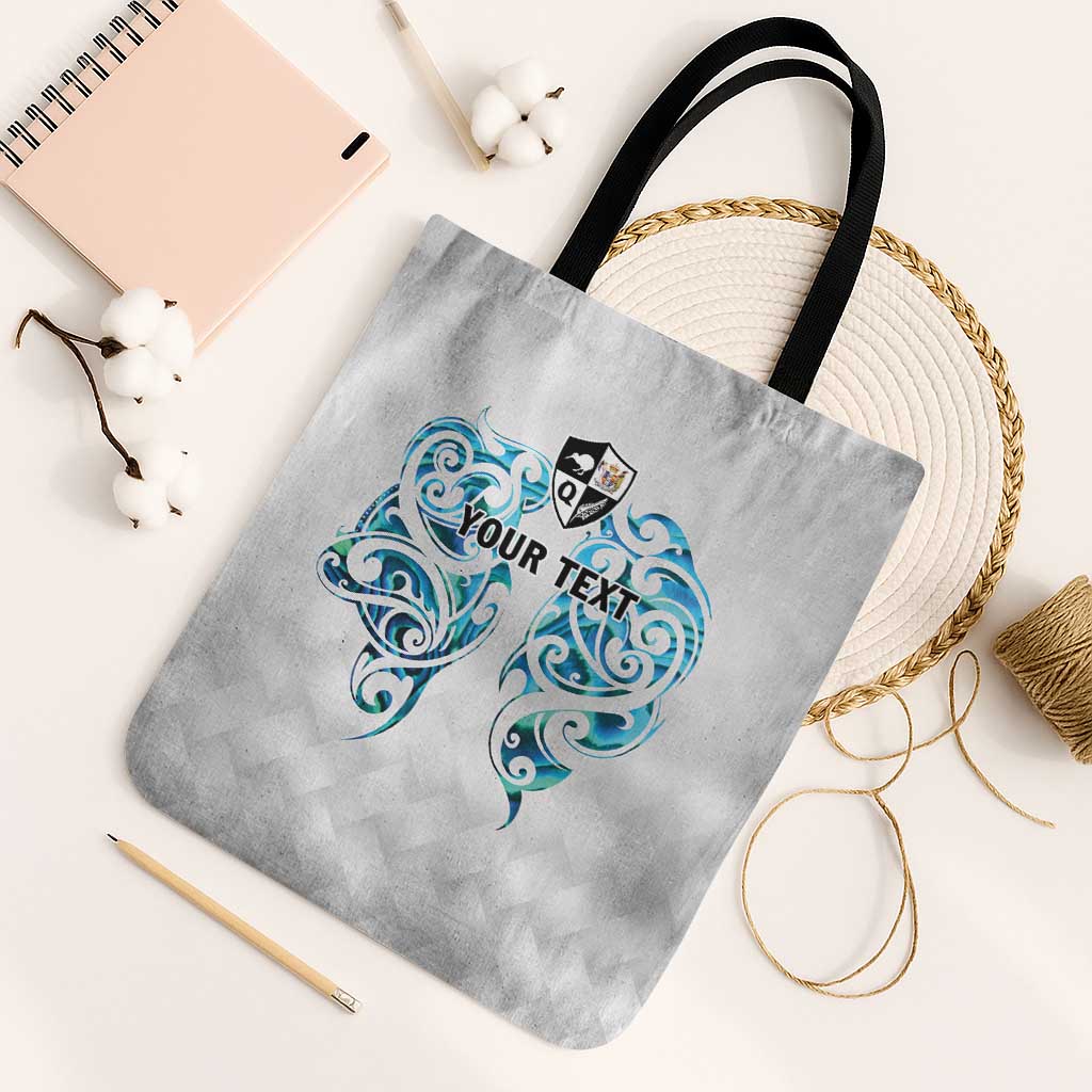 Queensland Maori Kiwi Personalised Tote Bag Ma Kakariki Papua Shell Maori Tribal Tattoo - Aussie Hoodie