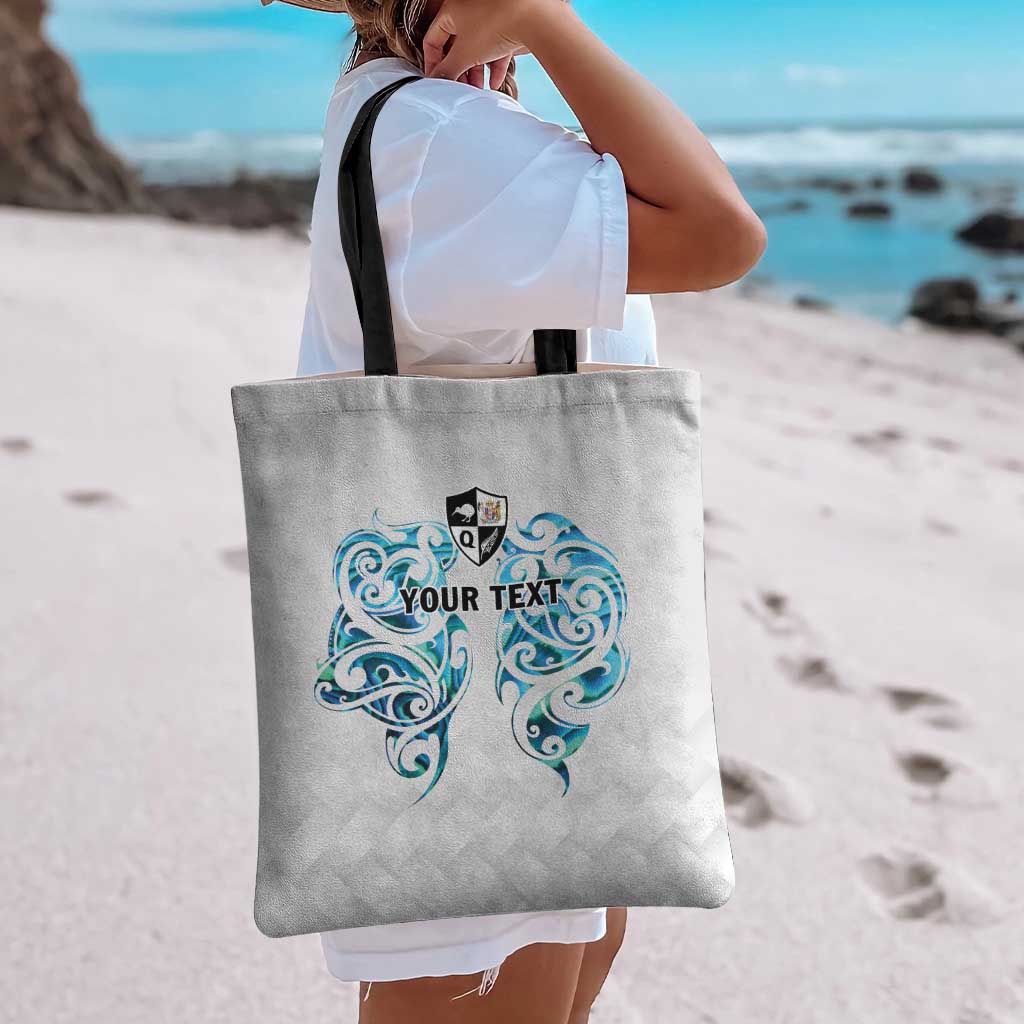 Queensland Maori Kiwi Personalised Tote Bag Ma Kakariki Papua Shell Maori Tribal Tattoo - Aussie Hoodie