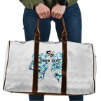Queensland Maori Kiwi Personalised Travel Bag Ma Kakariki Papua Shell Maori Tribal Tattoo - Aussie Hoodie