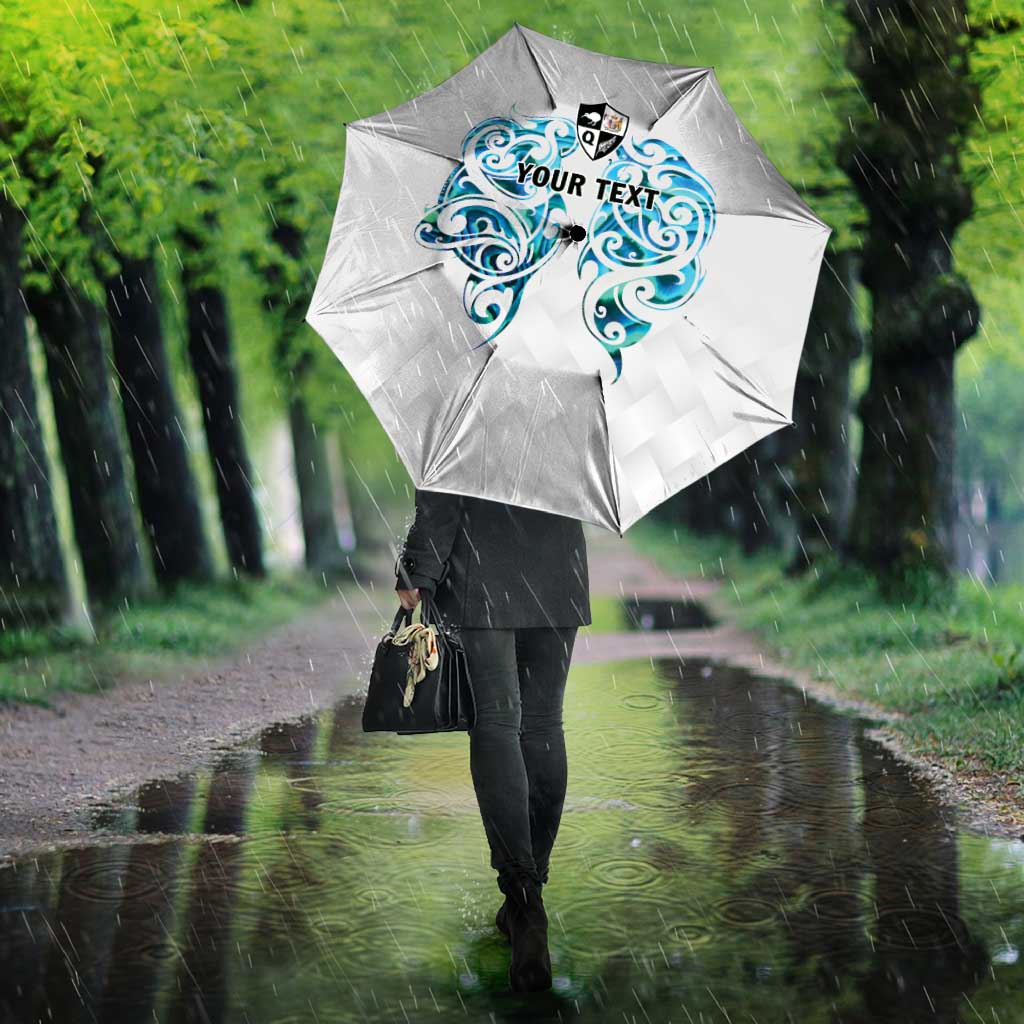 Queensland Maori Kiwi Personalised Umbrella Ma Kakariki Papua Shell Maori Tribal Tattoo - Aussie Hoodie