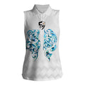 Queensland Maori Kiwi Personalised Women Sleeveless Polo Shirt Ma Kakariki Papua Shell Maori Tribal Tattoo